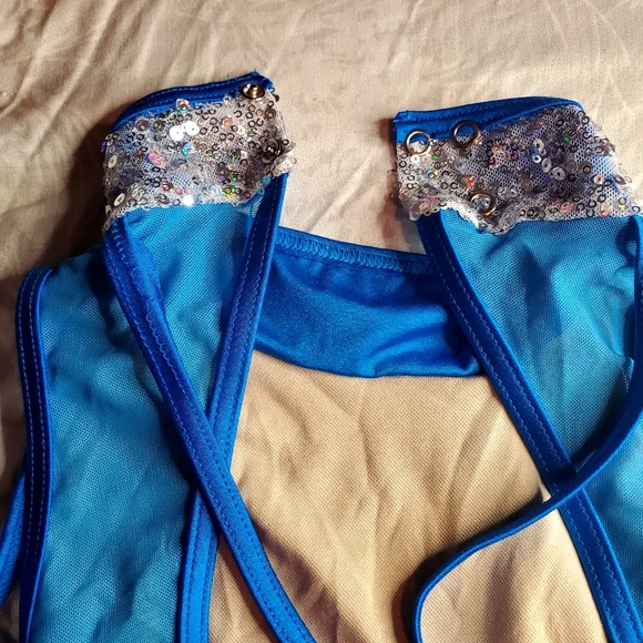 Weissman Costumes Blue Fringe Costume Girls Size XLC